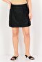 Women Textured Mini Skirt, Black