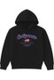 California Design Printed Oversized Black Hooded Sweatshirt