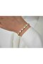 Blk083 Zircon Round Stone Row Bracelet - 17 cm + 2 cm Extension - 2