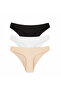 Women's 3-Piece Laser Cut Stitch-Free Panties Set - Soft Textured Non-Marking Everyday Underwear