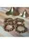 New Year's Gold Flexible Crystal Bead Napkin Ring - 2