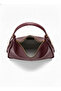 Women's Burgundy Leather Shoulder Bag – Handbag, Special Model Serra - 4