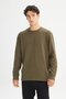 Cotton Regular Fit Regular Cut Crew Neck Thessaloniki Knit Sweatshirt