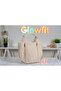 Women's Beige Waterproof Buzzy Fabric Shoulder & Hand Bag – Zippered, External Pocket, Long Strap 21X24X13 cm - 6