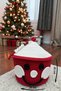 Kids Clown Snowman Figured Charm Rope Basket 25×25cm – Toy Storage & Children's Room Organizer