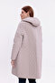 Transitional Quilted Women's Coats Plus Size Long Hooded Plaid Pieces - Slim Fit - 8