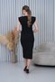 Women's Boat Neck Slit Midi Dress - 8