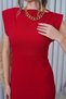 Women's Boat Neck Slit Midi Dress - 5