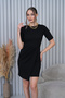 Women's Short Sleeve Pleated Dress - 4