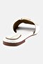 Women Ava Slip On Flat Sandal, White - 3