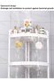 4-Tier Corner Rack - Corner Shower Basket Stand - Rust-Resistant Floor Organizer with 4 Hooks - 5