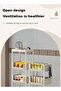Four-tier plastic rolling storage cart with handle, multifunctional mobile organizing rack - 5