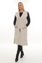 Steel Knit Buttoned Pocketed Knitwear Winter Thick Long Mother Knit Vest - 2