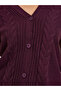 Women Burgundy Cable Knit Vest - 4