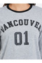 Grey Slogan Print Long Sleeve T-Shirt - 4