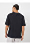 Men Black Oversized Slogan Print T-Shirt - 5