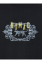 Men Black Oversized Retro Ornate Printed T-Shirt - 3