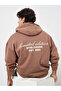Men Brown Athleisure Oversized Fleece Hoodie