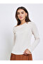 Solid Metal Buckle Detail Knit Top - 3