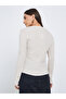 Beige Ribbed Knit Long Sleeve Top - 4