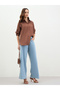 Brown Embroidered Longline Shirt - 2