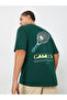 Men Green Oversized Tennis Graphic Jersey T-Shirt - 5