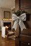 Silver Table Door Tree Glitter Eva Bow Decoration Christmas Ornament 25 X 25cm - 5