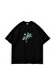 Vincent's World Printed Oversized Unisex Black Tshirt - 2