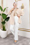 Women's Lycra Crepe Fabric Spanish Leg Trousers