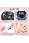 Solid Nail Glue Gel, Clear Acrylic Press On Nails Adhesive, UV Light Cured Hard Gel for Fake Tips, 1 - 4