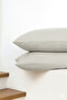 Vevra 2-Pack Plain Gray Color Pillowcase Cotton Fabric with Zipper - 3