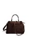 Brown - Brown Suede Women's Handbag Sp913 - 5