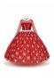 2-3 Years Old - Long Sleeve Sequin Glitter Red Snowflake Frozen Christmas Ball Costume Dress - 3