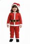 3-4 Years Old Children's Santa Claus Costume - Christmas Dress Set with Hat and Belt - 2