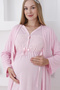 Dantelli Maternity Nightgown and Robe Set |   Comfortable Maternity Clothing with Breastfeeding Features - 4