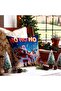 Santa Claus & Reindeer Christmas Themed 3D Effect Digital Printing Throw Pillow Cover - 4