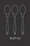 3-Piece Transparent Handle Silicone Spoon Set, Heat Resistant Silicone Maxi Spoon - 2