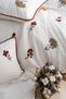 Zaira Embroidered Duvet Cover Set – Rustic Floral Embroidery, 100% Cotton, 6-Piece Double Duvet Cover Set - 5