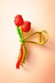 Tulip Figure Red Color Metal Hairpin Hair Clip - 2