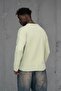 Oversized Shaggy Furry Crew Neck Loose Sports Sweater - 5