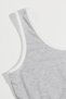 Women's Gray Strappy Crop Top and Shorts Nightgown Set - 4