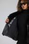 Women's Fur Collar Sleeves Leather Detailed Premium Quality Design Coat Jacket - 4