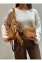 Lea 100% Genuine Nubuck Leather, Elegant and Intricate Design Suede Hand and Shoulder Bag - 2