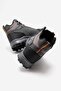 Men's Hooked Trekking Shoes; Smoked Black Yellow - 4