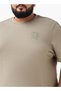 Men Regular Fit Crew Neck Short Sleeve Jacquard Tape Detail T-shirt - 4