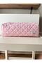 Pink Ribbon Patterned 100% Cotton Hair Styling Tool |   38X12X14 cm |   Travel Organizer