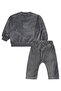 Teddy Bear Süzene Embroidered 6-18 Months Set - Gray 12-18 Months - 2