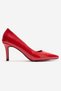 Women's Stiletto Shoes Red Crinkle - 2