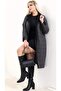 Jacket with Collar, Buttoned Front, Epaulet Sleeves, Pockets, Plus Size Design Cardigan - 4