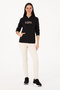 Women's Black Hooded Basic Sweatshirt 50307711-Vr046 - 4